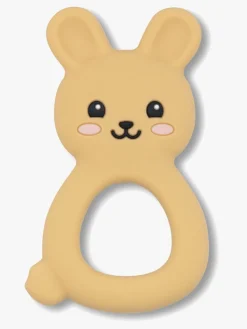 Babylegetøj-Jellystone Designs  Kanin Bidering Silikone, Tan Flerfarvet