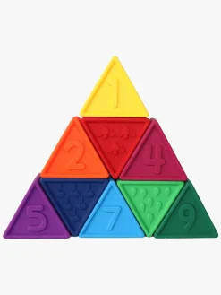 Babylegetøj-Jellystone Designs Tælleklods, Regnbuefarvet Flerfarvet