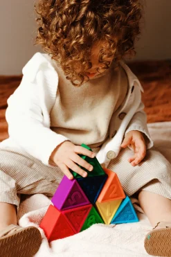 Babylegetøj-Jellystone Designs Tælleklods, Regnbuefarvet Flerfarvet