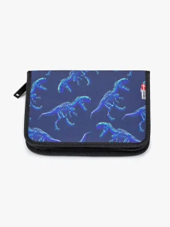 Kreativt Legetøj-Jeva One-Zip Penalhus, Dinosaur Blå