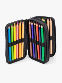 Kreativt Legetøj-Jeva Two-Zip Penalhus, Incognito Grøn/Orange