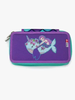 Kreativt Legetøj-Jeva Two-Zip Penalhus, Rainbow Mermaid Lilla
