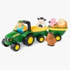 Legetøjsbiler & -Fartøjer-JohnDeere John Deere Dyr Lyde Traktor med Bondegårdsdyr