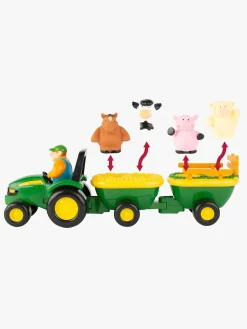 Legetøjsbiler & -Fartøjer-JohnDeere John Deere Dyr Lyde Traktor med Bondegårdsdyr