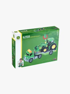 Legetøjsbiler & -Fartøjer-JohnDeere John Deere 6215R Traktor med Transportvogn 1:24