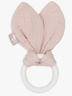 Babylegetøj-Jollein Bunny Ears Bidering, Wild Rose Lyserød