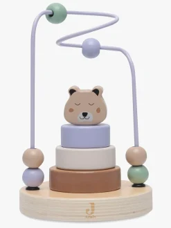 Trælegetøj-Jollein Kuglelabyrint, Cheetah Grøn/Lilla/Brun/Beige