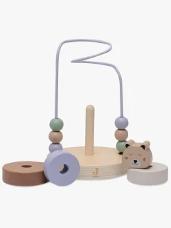 Trælegetøj-Jollein Kuglelabyrint, Cheetah Grøn/Lilla/Brun/Beige