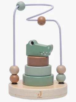 Trælegetøj-Jollein Kuglelabyrint, Croco Grøn/Lilla/Brun