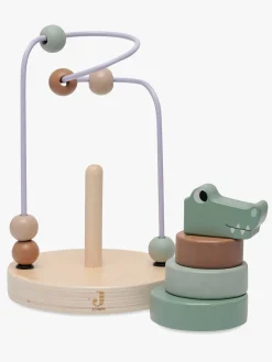 Trælegetøj-Jollein Kuglelabyrint, Croco Grøn/Lilla/Brun