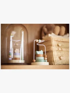 Trælegetøj-Jollein Kuglelabyrint, Croco Grøn/Lilla/Brun