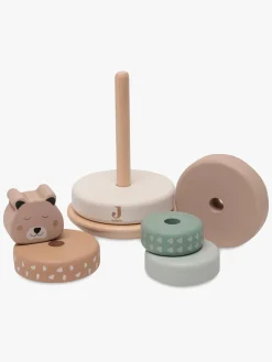 Babylegetøj-Jollein Rocking Ring Stablelegetøj, Jungle Jambo Flerfarvet