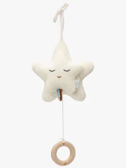 Babylegetøj-Jollein Star Spilledåse, Ivory Hvid