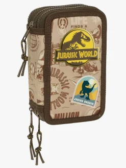 Kreativt Legetøj-JurassicWorld Jurassic World Penalhus med 3 Rum, Sandfarvet