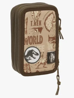 Kreativt Legetøj-JurassicWorld Jurassic World Penalhus med 3 Rum, Sandfarvet