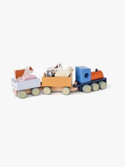 Babylegetøj-KidsConcept Kid's Concept Aiden Tog med Bondegårdsdyr