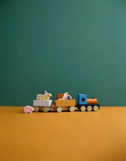 Babylegetøj-KidsConcept Kid's Concept Aiden Tog med Bondegårdsdyr