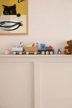 Babylegetøj-KidsConcept Kid's Concept Aiden Tog med Bondegårdsdyr