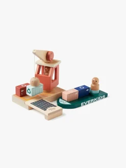 Legetøjsbiler & -Fartøjer-KidsConcept Kids Concept Containerhavn Aiden Legesæt