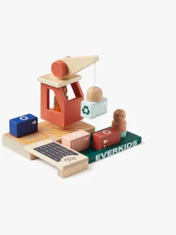 Legetøjsbiler & -Fartøjer-KidsConcept Kids Concept Containerhavn Aiden Legesæt