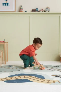 Trælegetøj-KidsConcept Kids Concept EDVIN Trækdyr Elgfamilie Beige