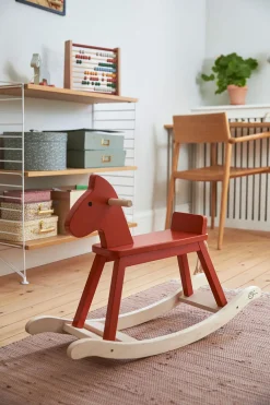 Gyngeheste & -Dyr-KidsConcept Kids Concept Gyngehest Carl Larsson, Rødorange
