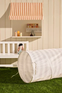 Legetelte & -Tunneler-KidsConcept Kids Concept Stribet Legetunnel, Grå Grå