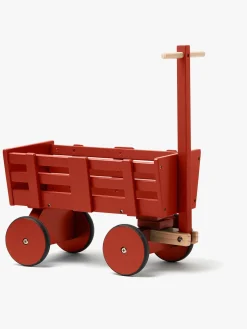 Dukker & Bamser-KidsConcept Kids Concept Trækvogn Carl Larsson, Mørkerød Rød