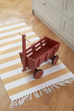 Dukker & Bamser-KidsConcept Kids Concept Trækvogn Carl Larsson, Mørkerød Rød