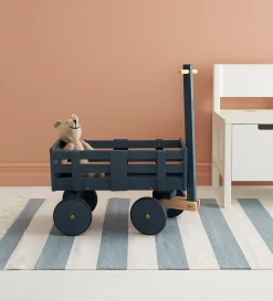 Dukker & Bamser-KidsConcept Kids Concept Trækvogn Carl Larsson, Blå Blå