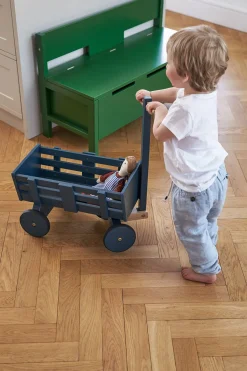 Dukker & Bamser-KidsConcept Kids Concept Trækvogn Carl Larsson, Blå Blå