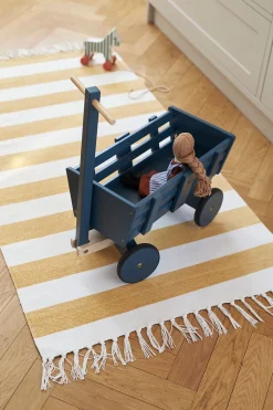 Dukker & Bamser-KidsConcept Kids Concept Trækvogn Carl Larsson, Blå Blå