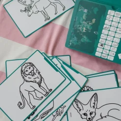 Kreativt Legetøj-Kidywolf KIDYDRAW MINI Tegnetablet LCD Verdens Dyr Grøn