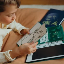 Kreativt Legetøj-Kidywolf KIDYDRAW MINI Tegnetablet LCD Verdens Dyr Grøn