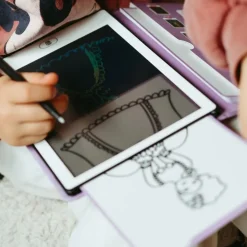 Kreativt Legetøj-Kidywolf KIDYDRAW MINI Tegnetablet LCD Prinsesse Rød