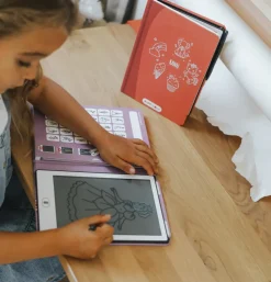 Kreativt Legetøj-Kidywolf KIDYDRAW MINI Tegnetablet LCD Prinsesse Rød