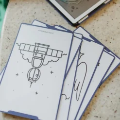 Kreativt Legetøj-Kidywolf KIDYDRAW MINI Tegnetablet LCD Galakse Blå