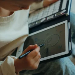 Kreativt Legetøj-Kidywolf KIDYDRAW MINI Tegnetablet LCD Galakse Blå