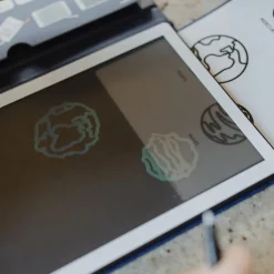 Kreativt Legetøj-Kidywolf KIDYDRAW MINI Tegnetablet LCD Galakse Blå