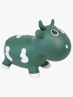 Udelegetøj-KidZZfarm Ko Hoppedyr, Grøn Grøn