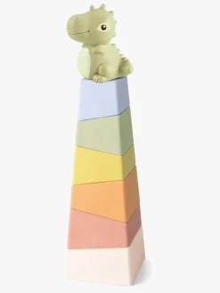 Babylegetøj-Kinder and Kids Stableklodser Dinosaur, Multifarvet Flerfarvet