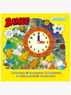 Spil & Puslespil-Bamse Kärnan Uret Puslespil I Træ 40 Brikker