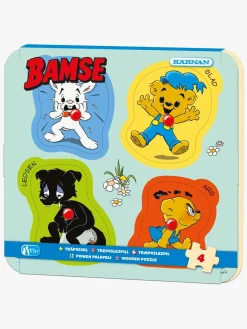 Spil & Puslespil-Bamse Kärnan Verdens Stærkeste Bjørn Knoppuslespil 4 Brikker