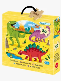Spil & Puslespil-Krnan Kärnan Dinosaurer Træpuslespil i Træ 20 Brikker