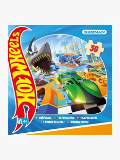 Spil & Puslespil-Krnan Kärnan Hot Wheels Træpuslespil 30 Brikker