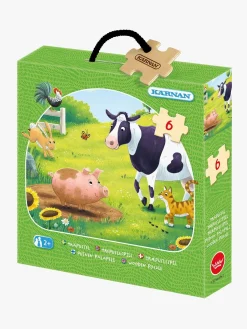 Spil & Puslespil-Krnan Kärnan Puslespil På Bondegården 6 Brikker