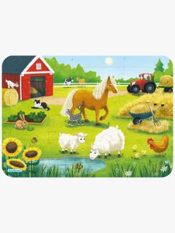 Spil & Puslespil-Krnan Kärnan Rammepuslespil På Bondegården 16 Brikker