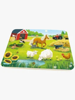 Spil & Puslespil-Krnan Kärnan Rammepuslespil På Bondegården 16 Brikker