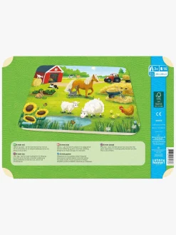 Spil & Puslespil-Krnan Kärnan Rammepuslespil På Bondegården 16 Brikker