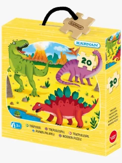 Spil & Puslespil-Krnan Kärnan Træpuslespil Dinosaurer 20 Brikker